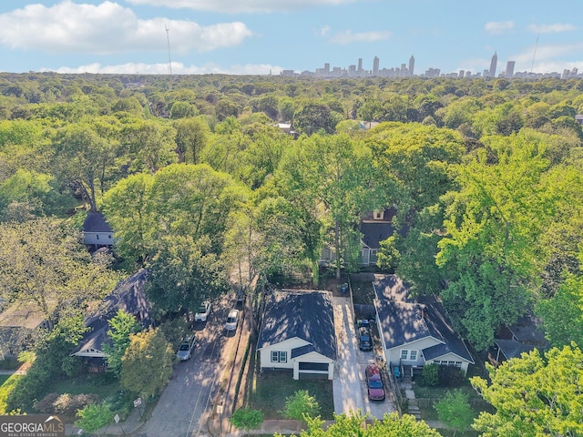 bird's eye view featuring a view of city