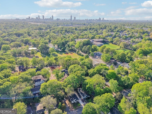 bird's eye view featuring a view of city