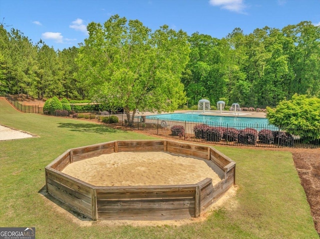 205 River Forest Dr, Forsyth, GA 31029 - exterior space with a community pool and fence