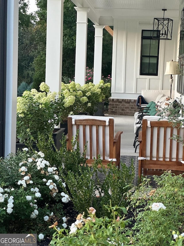205 River Forest Dr, Forsyth, GA 31029 - view of yard with covered porch