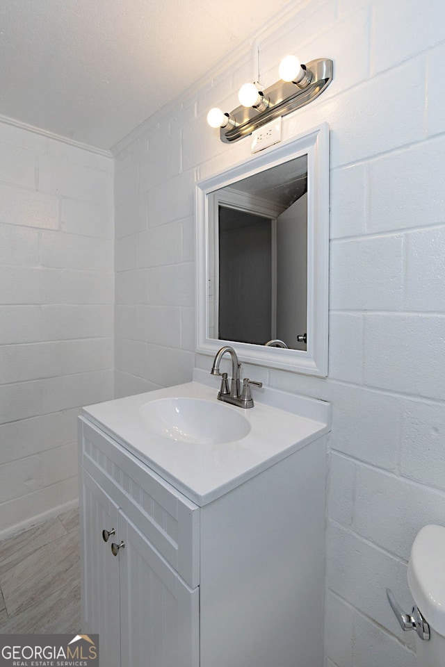 half bath with vanity