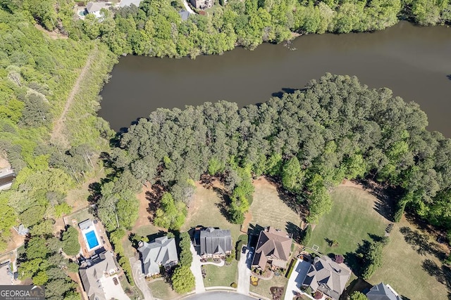 2930 Aquitania Ln, Cumming, GA 30040 - birds eye view of property featuring a water view