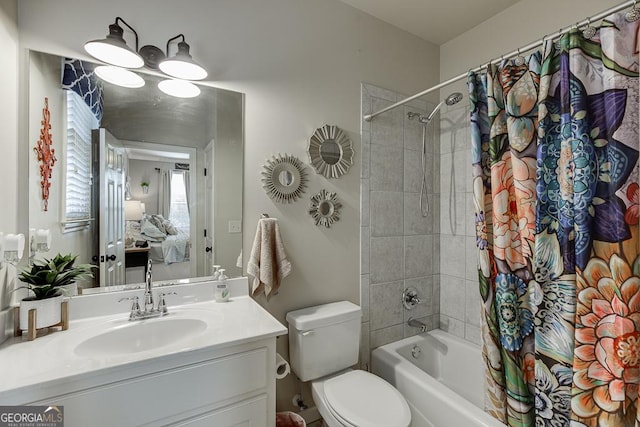2930 Aquitania Ln, Cumming, GA 30040 - bathroom with shower / tub combo, toilet, and vanity
