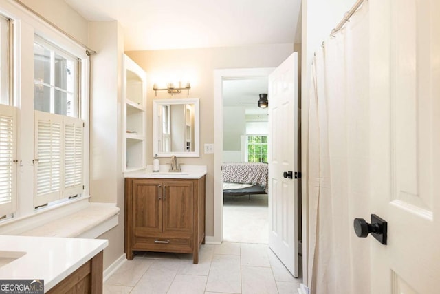 3380 Hill Forest Trl NW, Acworth, GA 30101 - full bath featuring baseboards, ensuite bathroom, tile patterned flooring, and vanity