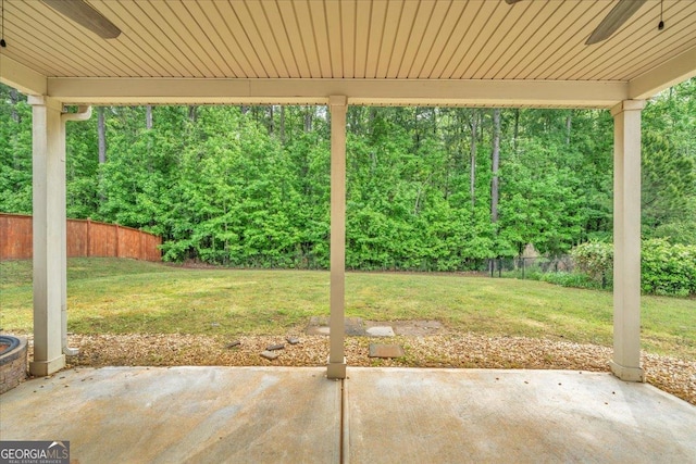 view of patio / terrace with fence