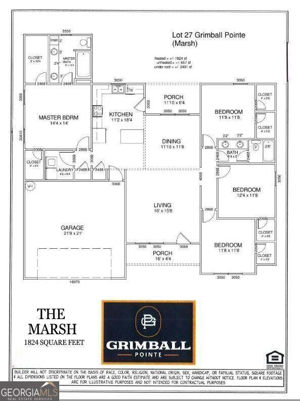 513 Doyle Ln Unit 27, Statesboro, GA 30458 - floor plan
