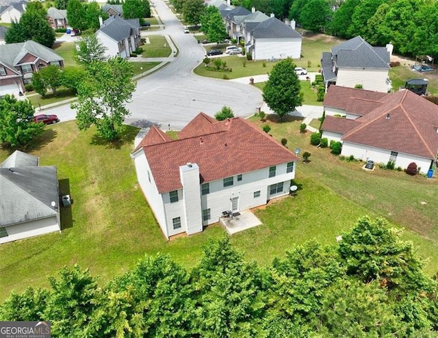 aerial view featuring a residential view