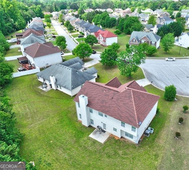 bird's eye view with a residential view