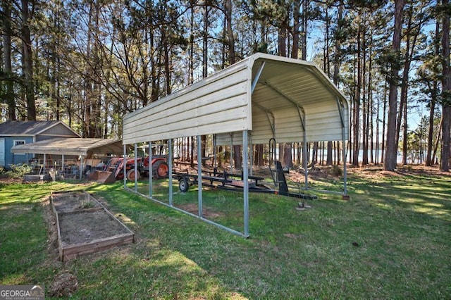 exterior space featuring a detached carport