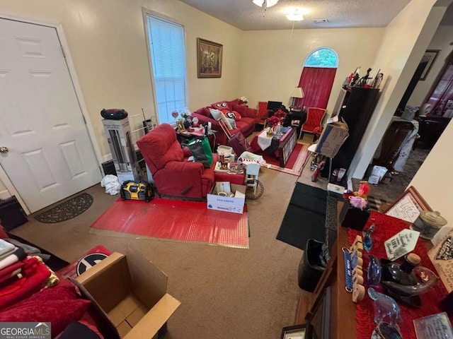 115 Sarsen Cir, Bogart, GA 30622 - carpeted living area with ceiling fan