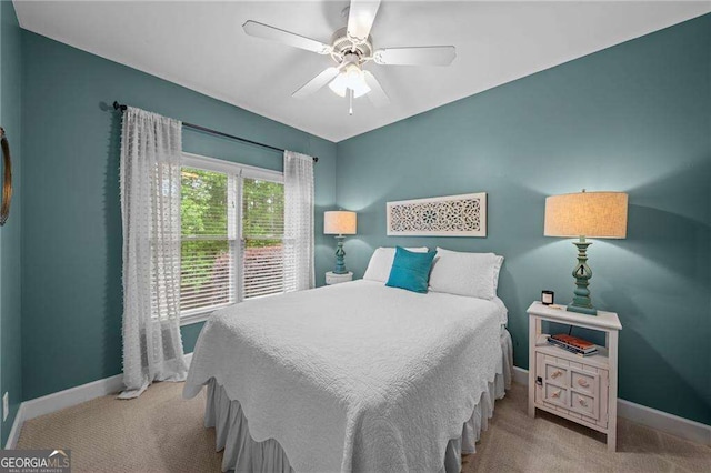 9310 Old Preserve Trl, Ball Ground, GA 30107 - carpeted bedroom featuring baseboards and a ceiling fan