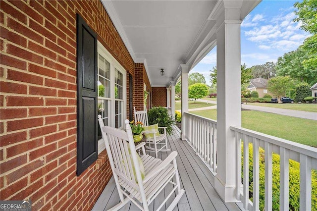 9310 Old Preserve Trl, Ball Ground, GA 30107 - deck featuring a porch