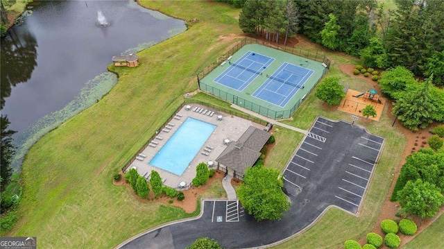 9310 Old Preserve Trl, Ball Ground, GA 30107 - aerial view with a water view