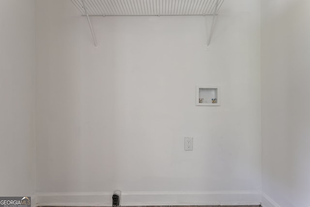 2041 W Flat Shoals Ter, Decatur, GA 30034 - clothes washing area featuring baseboards, washer hookup, and laundry area