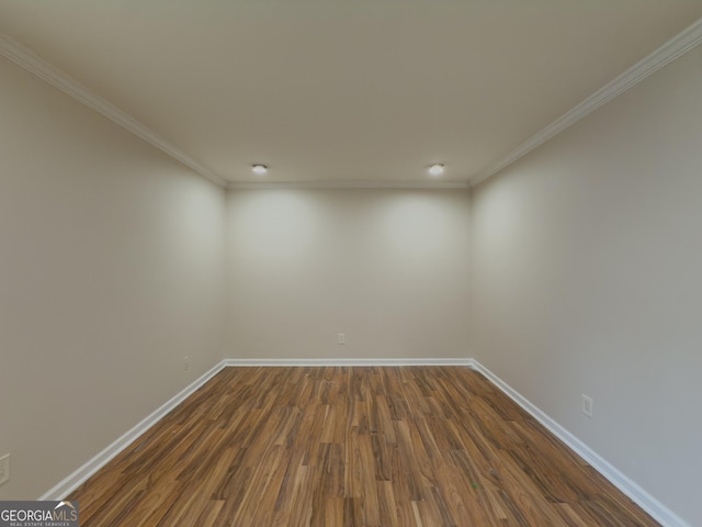 3301 Henderson Mill Rd Unit D3, Atlanta, GA 30341 - spare room featuring baseboards, ornamental molding, and dark wood finished floors