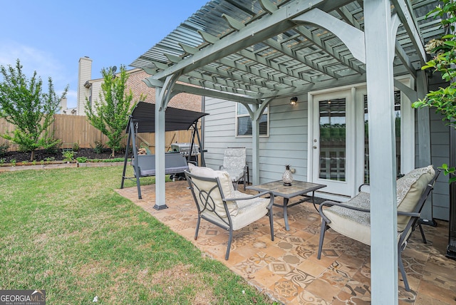 3399 In Bloom Way, Auburn, GA 30011 - view of patio / terrace featuring a pergola and a hot tub