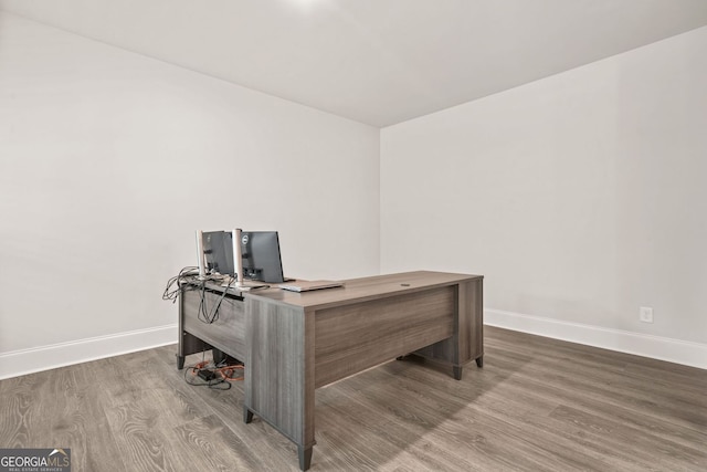 1606 Chancery Ln, Lithia Springs, GA 30122 - office area with wood finished floors and baseboards