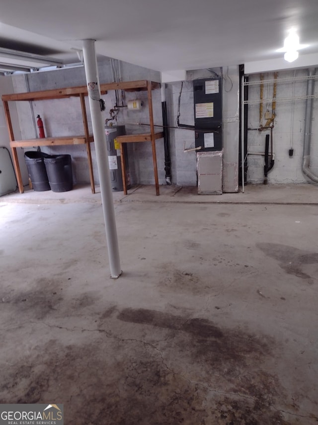 3088 Balearic Dr, Marietta, GA 30067 - unfinished below grade area with heating unit and electric water heater