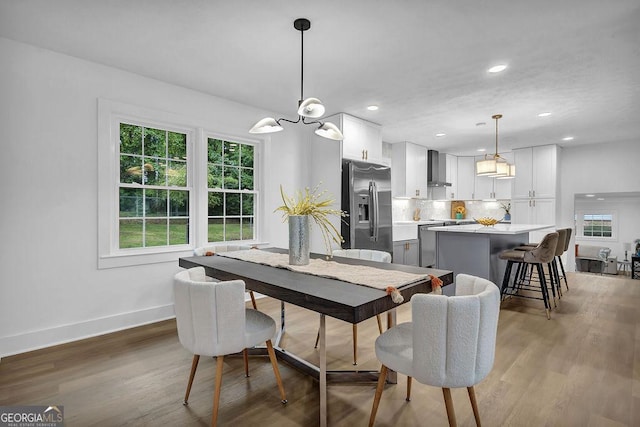 3182 Wakefield Dr, Decatur, GA 30034 - dining space with plenty of natural light, light wood-style flooring, recessed lighting, and baseboards