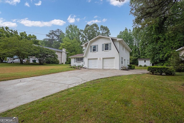 3182 Wakefield Dr, Decatur, GA 30034 - view of side of property with concrete driveway, a yard, and an attached garage