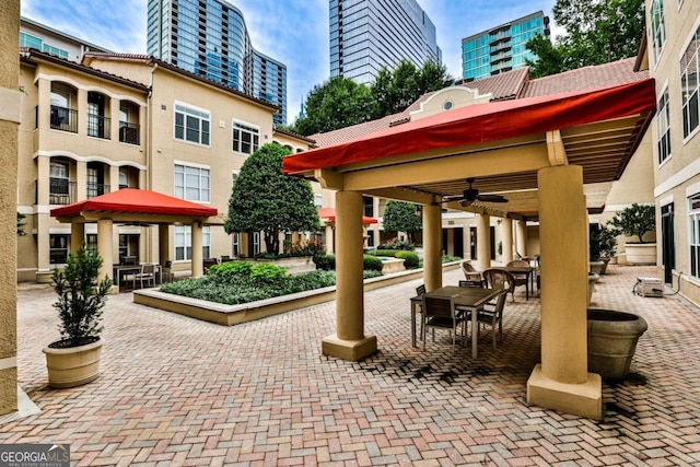 view of property's community with a gazebo