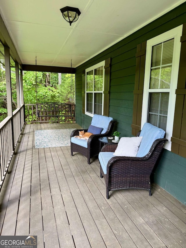 3517 Duncan Bridge Rd, Cleveland, GA 30528 - wooden terrace with covered porch
