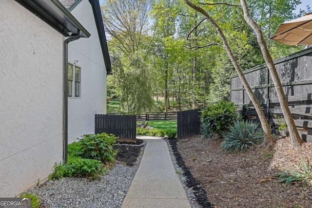 exterior space featuring fence