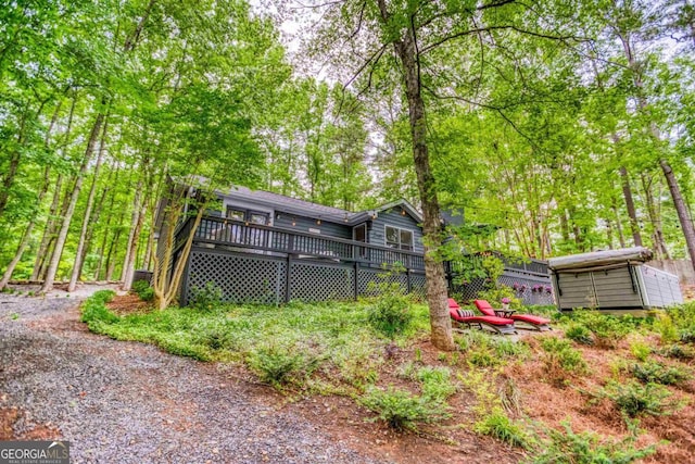 1860 Apalachee Woods Trl, Buckhead, GA 30625 - exterior space with a wooden deck