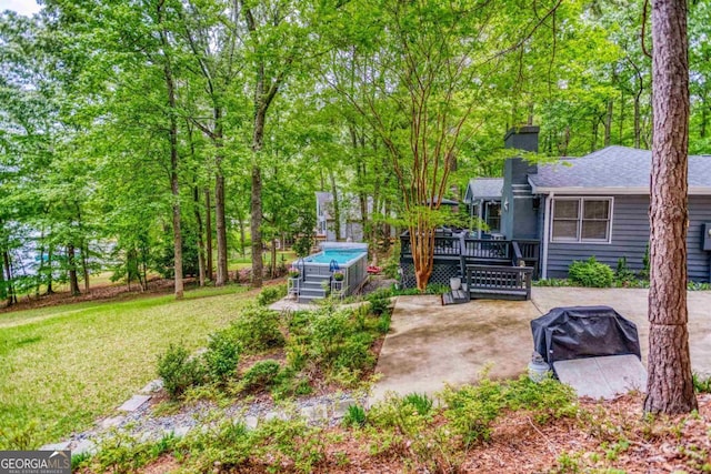 1860 Apalachee Woods Trl, Buckhead, GA 30625 - view of yard with a wooden deck
