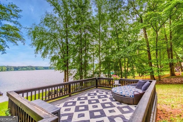 1860 Apalachee Woods Trl, Buckhead, GA 30625 - deck featuring a water view
