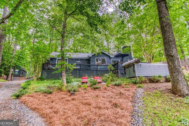 1860 Apalachee Woods Trl, Buckhead, GA 30625 - view of yard featuring a deck