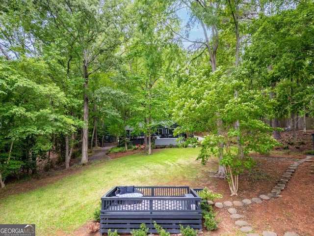 1860 Apalachee Woods Trl, Buckhead, GA 30625 - view of yard with a deck