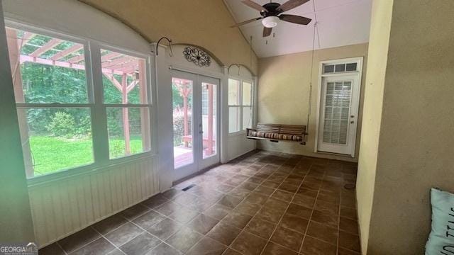 169 Cambridge Way, Macon, GA 31220 - unfurnished sunroom with lofted ceiling and french doors