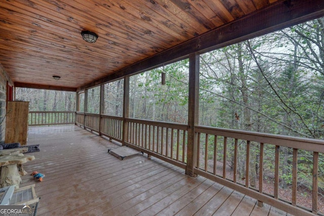 view of wooden deck