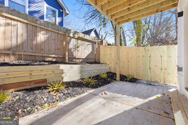 view of patio / terrace with a fenced backyard