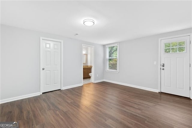 100 Barnard Pl, Atlanta, GA 30328 - entrance foyer with dark wood-type flooring and baseboards