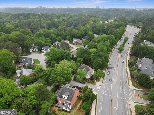 100 Barnard Pl, Atlanta, GA 30328 - birds eye view of property featuring a forest view and a residential view