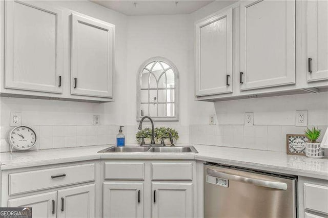 460 Broad St, Tallapoosa, GA 30176 - kitchen featuring stainless steel dishwasher, light countertops, and tasteful backsplash