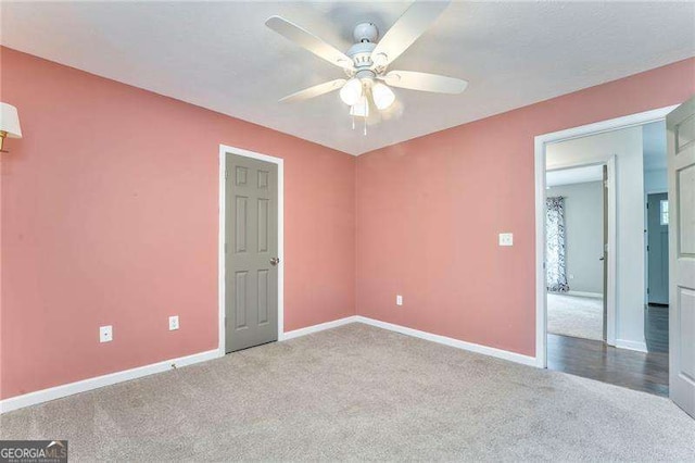 460 Broad St, Tallapoosa, GA 30176 - unfurnished bedroom with carpet flooring and ceiling fan