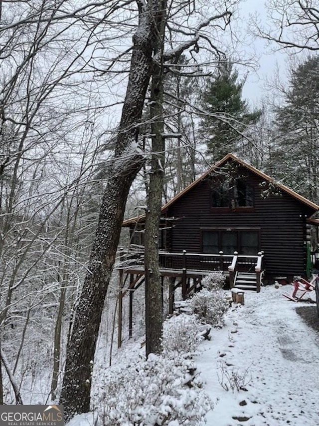 191 Mountain View Rd, Ellijay, GA 30540 - view of front of home featuring a deck