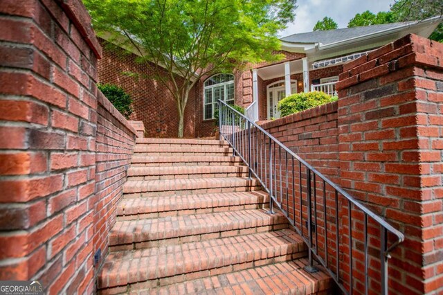 view of stairway