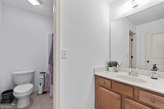 8275 Majors Ridge Way, Cumming, GA 30041 - full bath with tile patterned floors, toilet, and vanity