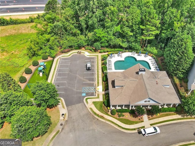 8275 Majors Ridge Way, Cumming, GA 30041 - aerial view of a pool