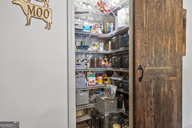 view of storage area