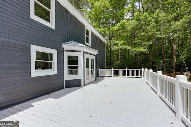 155 Hunters Pointe Dr, Athens, GA 30606 - wooden terrace featuring french doors