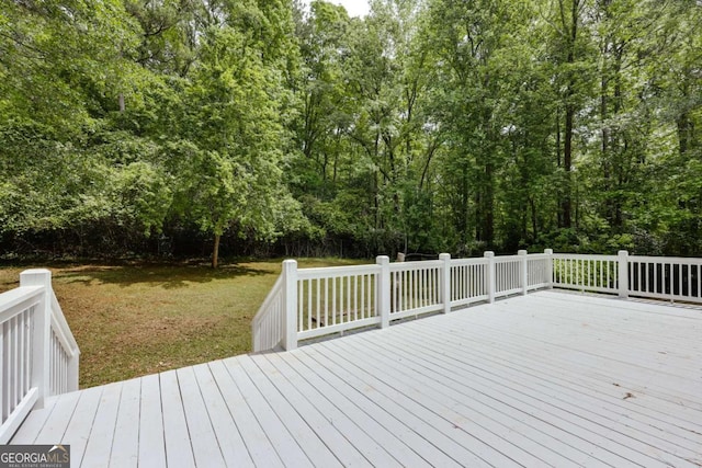 155 Hunters Pointe Dr, Athens, GA 30606 - wooden deck with a yard