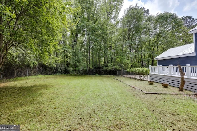 155 Hunters Pointe Dr, Athens, GA 30606 - view of yard featuring a deck and fence
