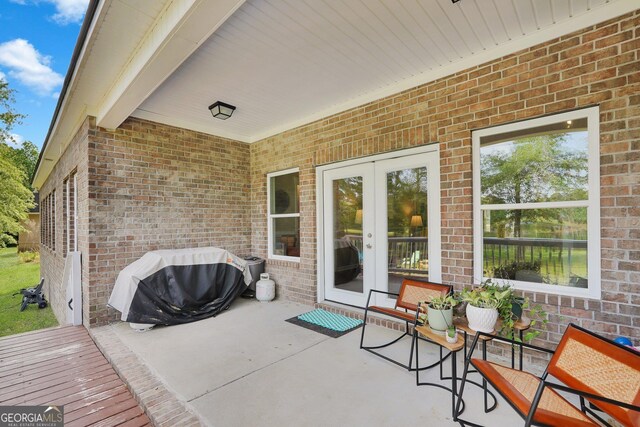 1703 Windsor Rd, Statesboro, GA 30461 - view of patio featuring grilling area and french doors