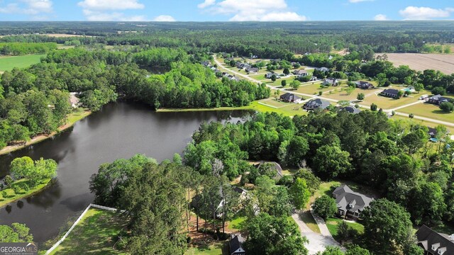 1703 Windsor Rd, Statesboro, GA 30461 - aerial view of property and surrounding area with a large body of water and a heavily wooded area