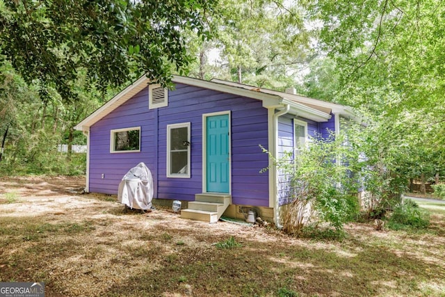 exterior space featuring entry steps